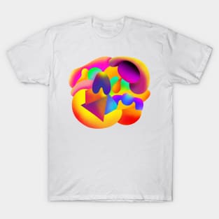 Abstract Multi Color Pattern T-Shirt